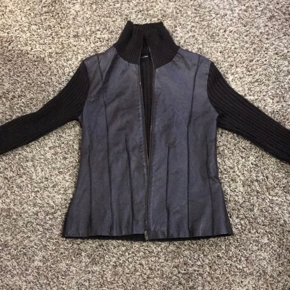 Brown leather jacket